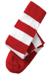 red striped socks