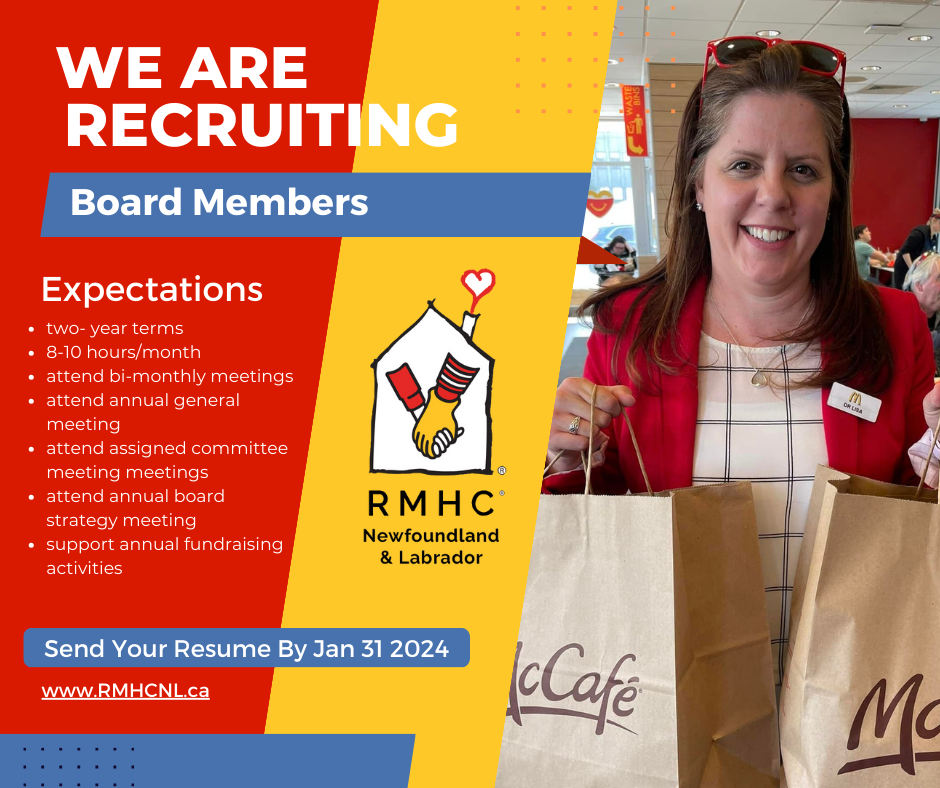 Board of Directors Ronald McDonald House Charities Newfoundland and Labrador
